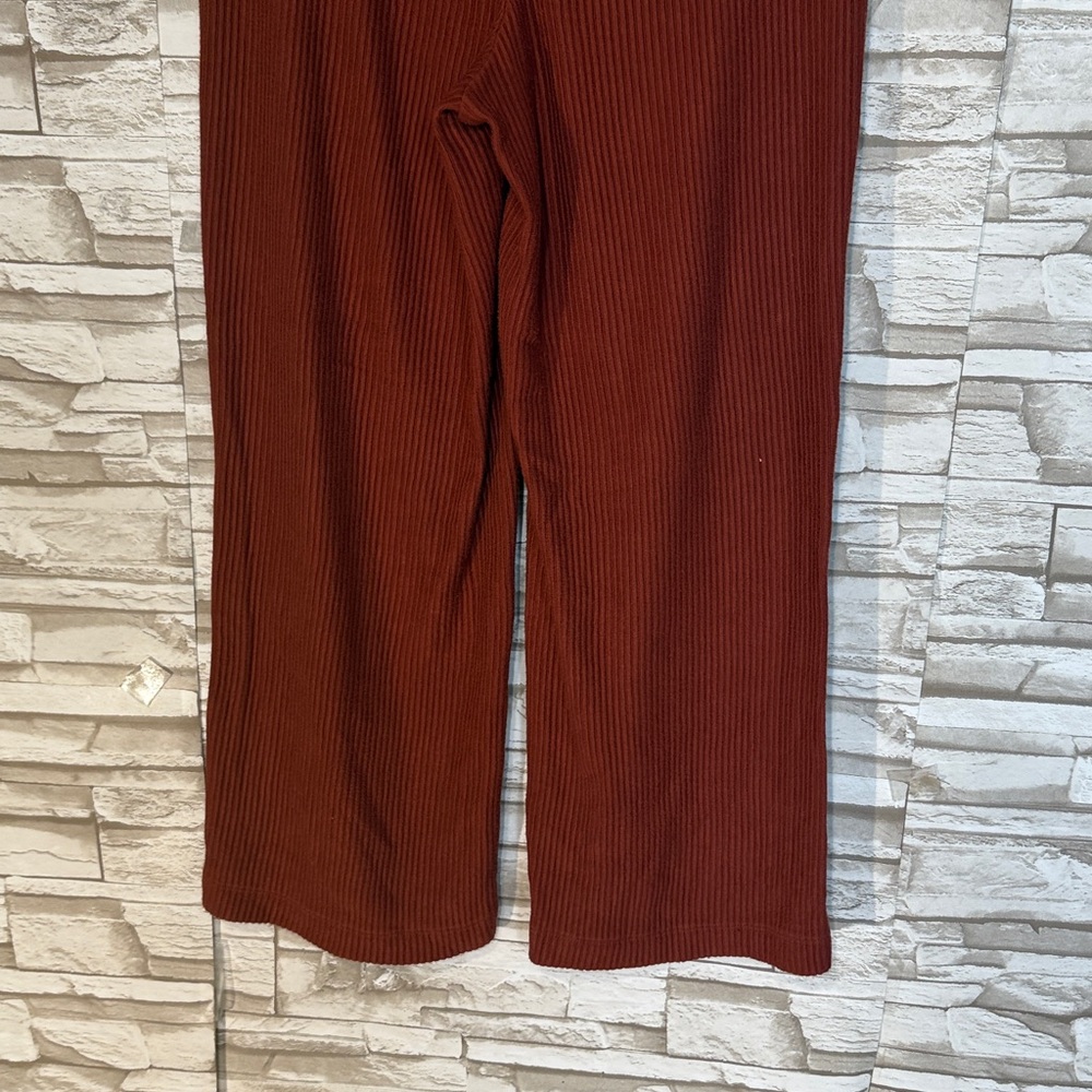 LOFT Petite Small Rust Red Ribbed Pants - Picture 4 of 11